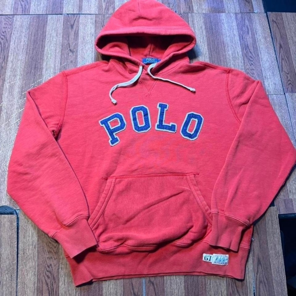 Polo‎ Ralph Lauren Red Spell Graphic Fleece Hoodie Medium